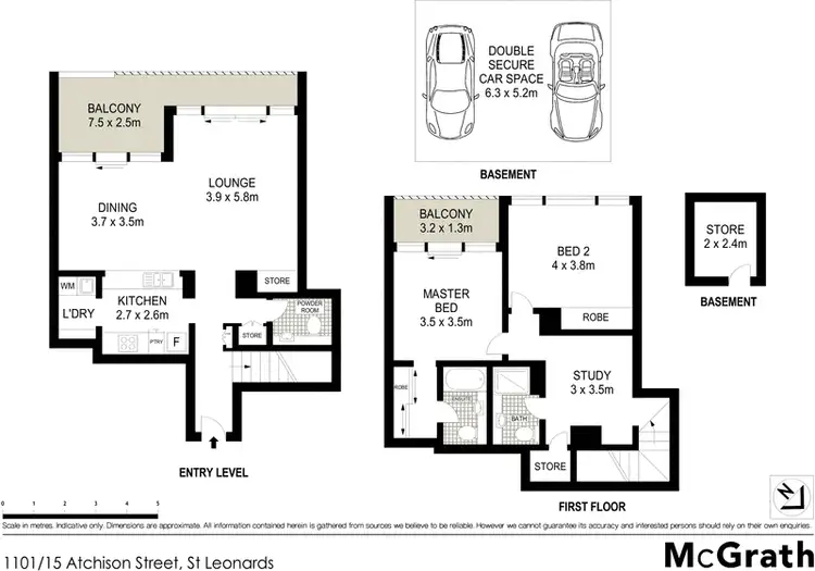 Floorplan of Homely apartment listing, 1101/15 Atchison Street, St Leonards NSW 2065