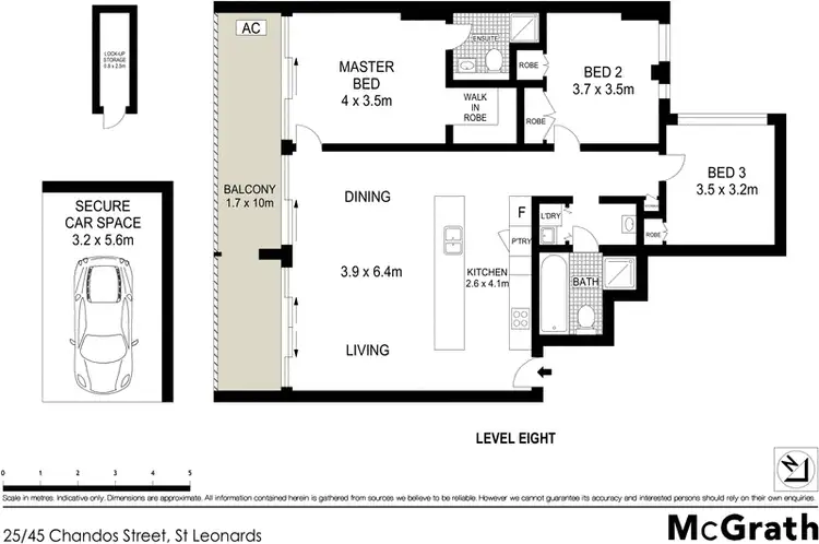 Floorplan of Homely apartment listing, 25/45 Chandos Street, St Leonards NSW 2065