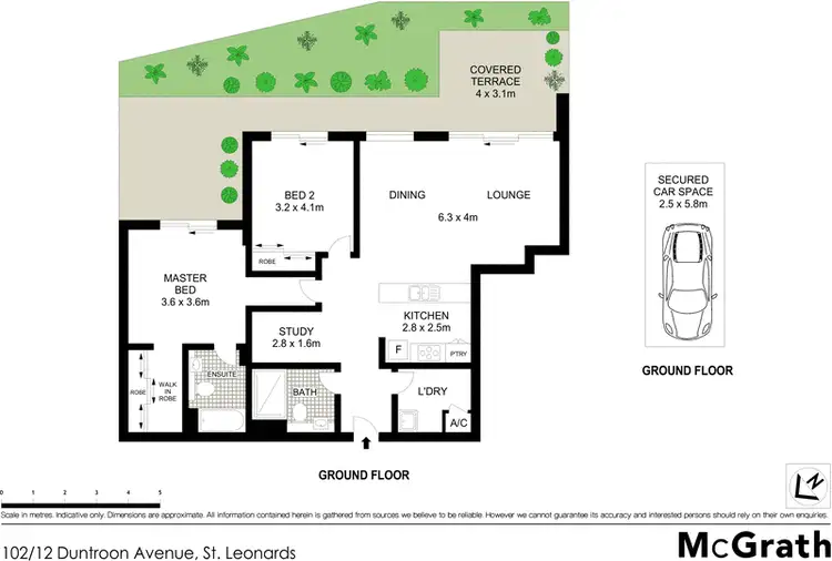 Floorplan of Homely apartment listing, 102/12 Duntroon Avenue, St Leonards NSW 2065