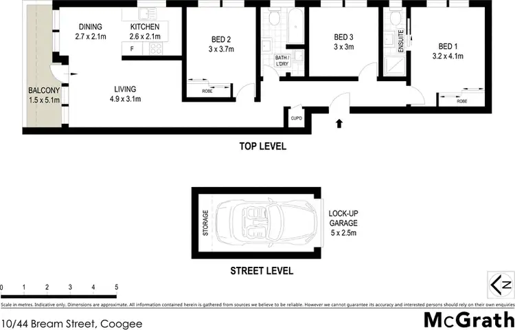 Floorplan of Homely apartment listing, 10/44 Bream Street, Coogee NSW 2034