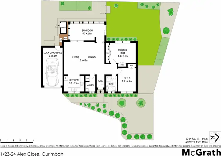 Floorplan of Homely villa listing, 1/23-24 Alex Close, Ourimbah NSW 2258