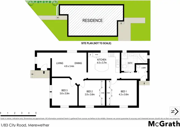 Floorplan of Homely house listing, 1/83 City Road, Merewether NSW 2291