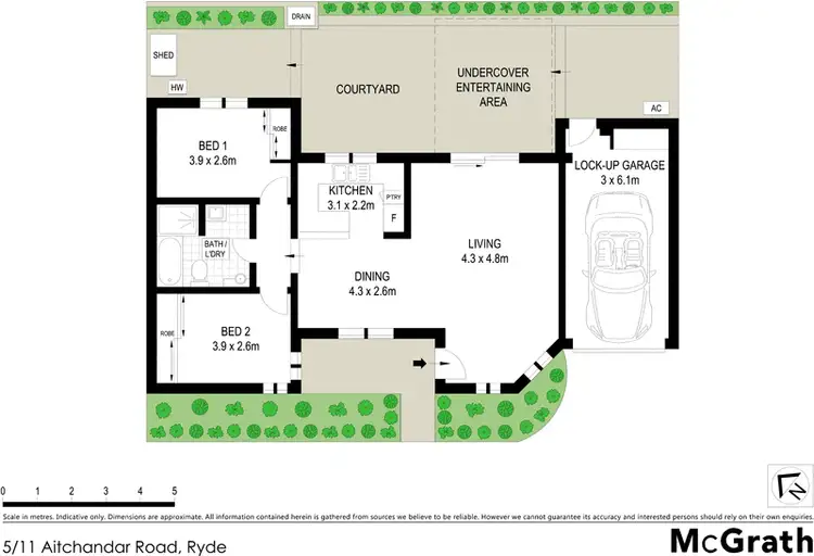 Floorplan of Homely villa listing, 5/11 Aitchandar Road, Ryde NSW 2112