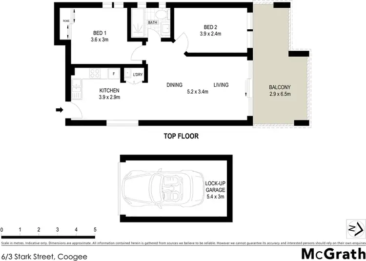 Floorplan of Homely apartment listing, 6/3 Stark Street, Coogee NSW 2034
