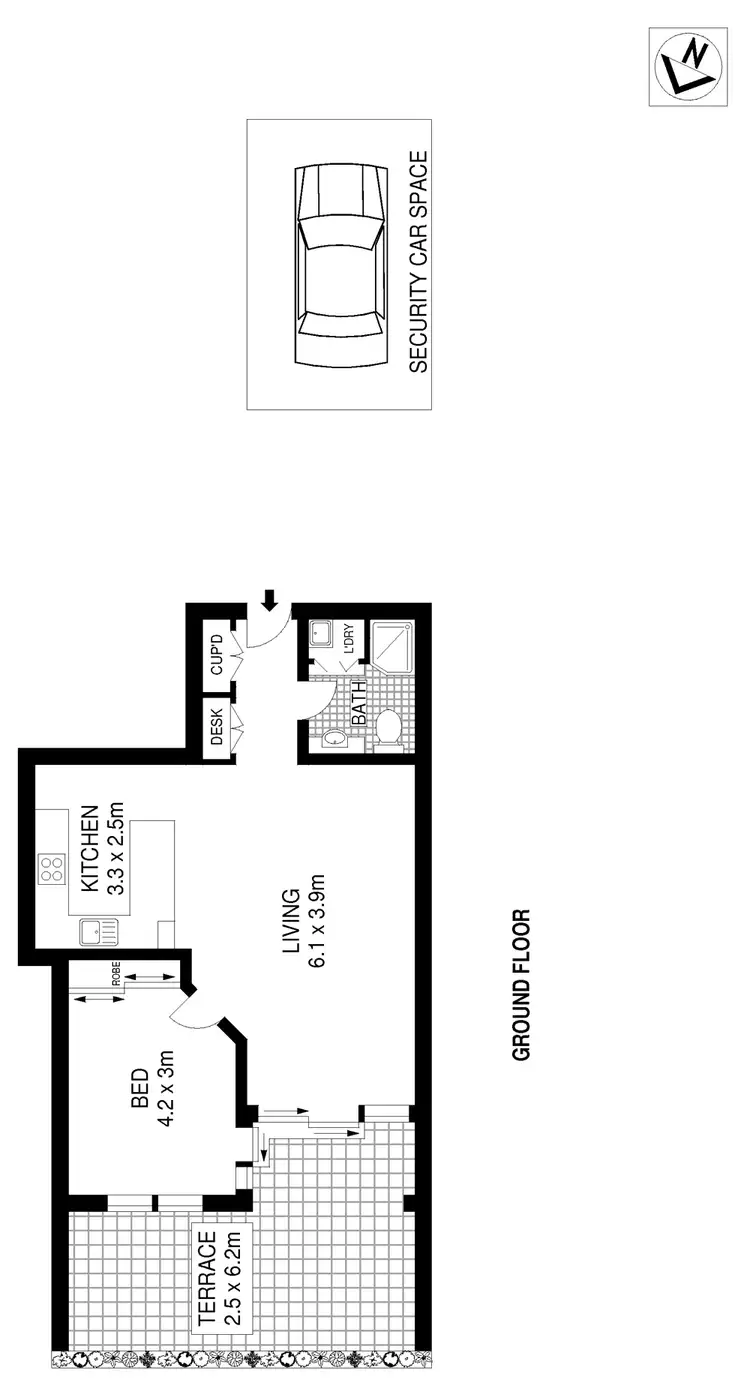 Floorplan of Homely apartment listing, C203/26 Point Street, Pyrmont NSW 2009
