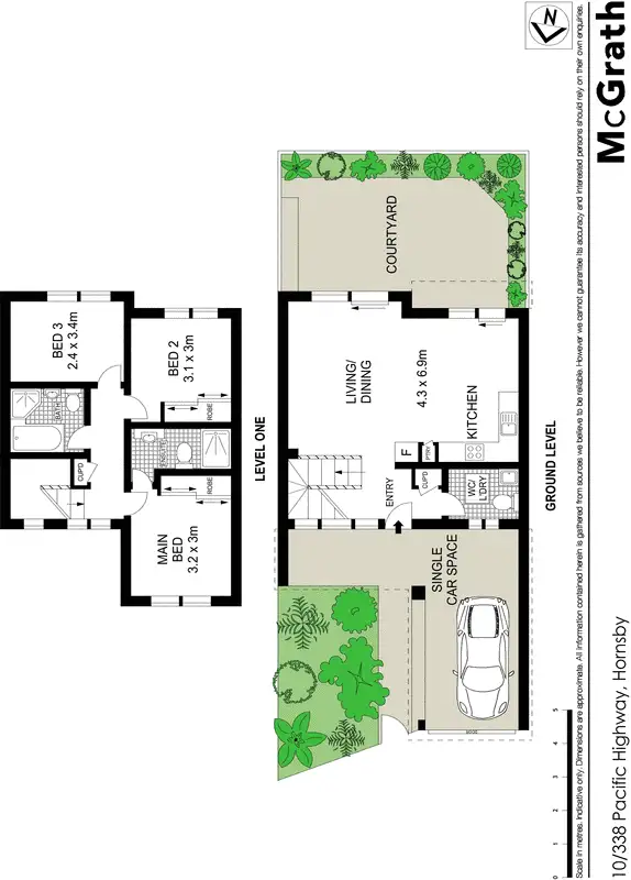 Floorplan of Homely townhouse listing, 10/338 Pacific Highway, Hornsby NSW 2077