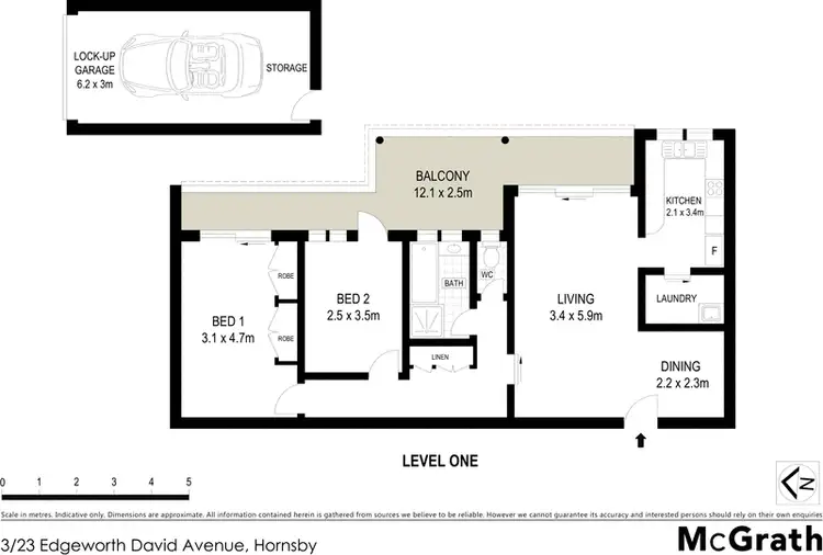 Floorplan of Homely apartment listing, 3/23 Edgeworth David Avenue, Hornsby NSW 2077