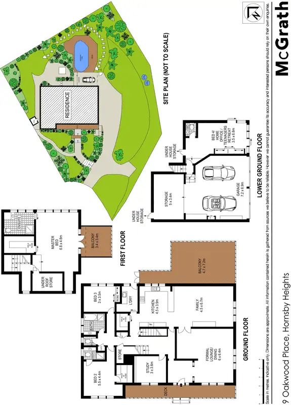 Floorplan of Homely house listing, 9 Oakwood Place, Hornsby Heights NSW 2077