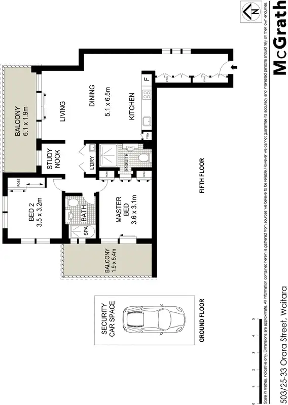 Floorplan of Homely apartment listing, 503/25 Orara Street, Waitara NSW 2077