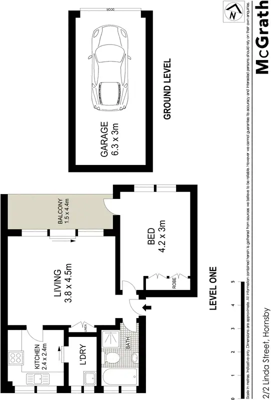 Floorplan of Homely apartment listing, 2/2 Linda Street, Hornsby NSW 2077