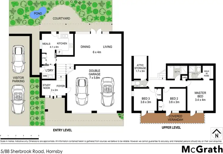 Floorplan of Homely townhouse listing, 5/88 Sherbrook Road, Hornsby NSW 2077