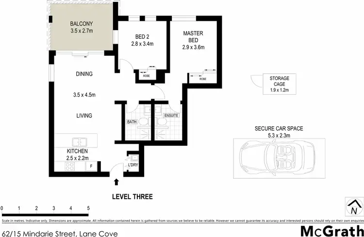 Floorplan of Homely apartment listing, 62/15 Mindarie Street, Lane Cove NSW 2066