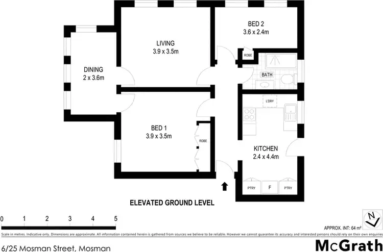 Floorplan of Homely apartment listing, 6/25 Mosman Street, Mosman NSW 2088
