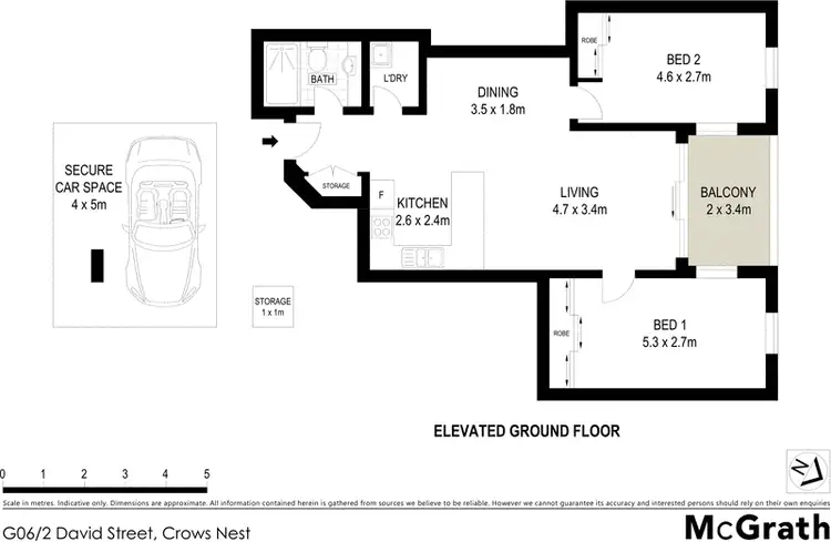 Floorplan of Homely apartment listing, 6/2 David Street, Crows Nest NSW 2065