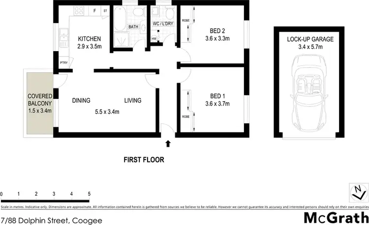 Floorplan of Homely apartment listing, 7/88 Dolphin Street, Coogee NSW 2034