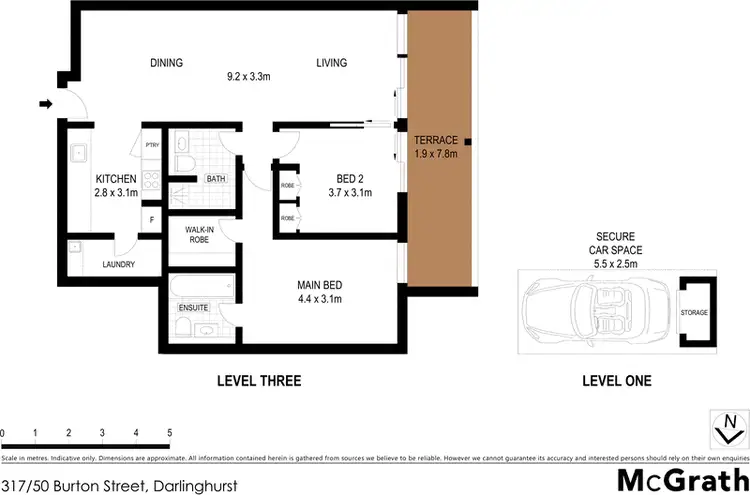 Floorplan of Homely apartment listing, 317/50 Burton Street, Darlinghurst NSW 2010