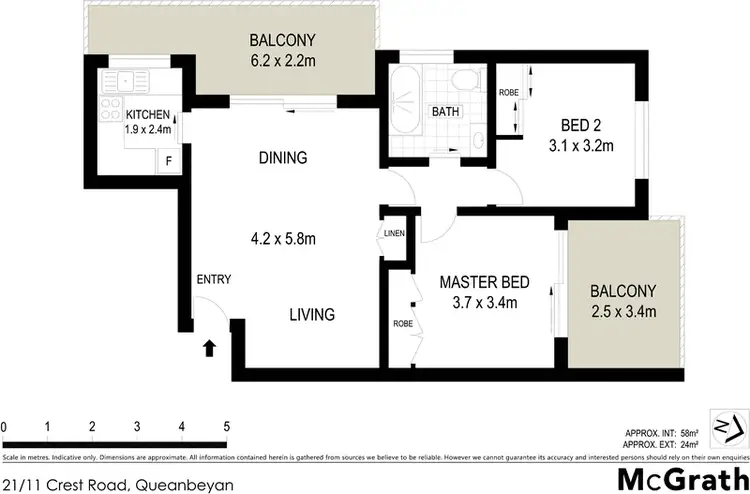 Floorplan of Homely apartment listing, 21/11 Crest Road, Queanbeyan NSW 2620