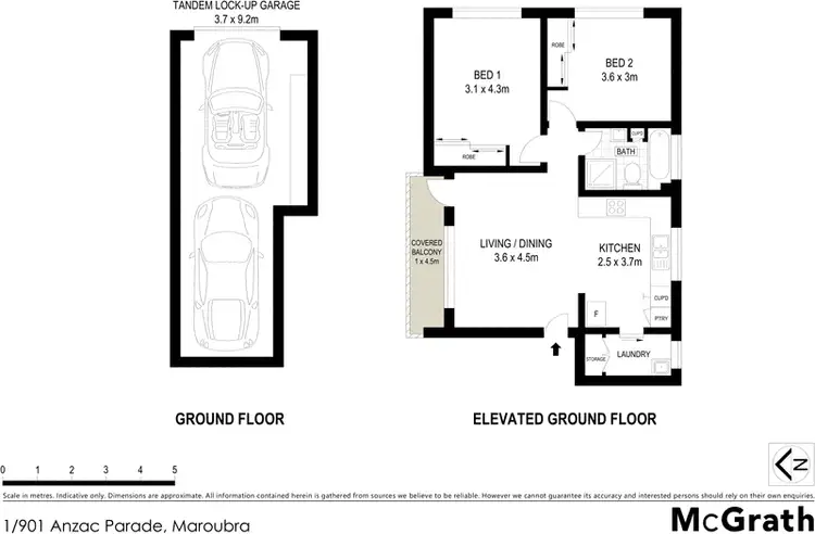 Floorplan of Homely apartment listing, 1/901 Anzac Parade, Maroubra NSW 2035