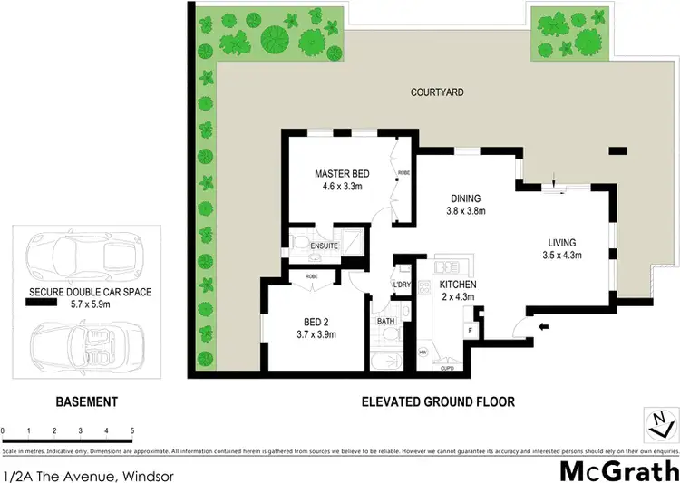 Floorplan of Homely apartment listing, 1/2A The Avenue, Windsor VIC 3181
