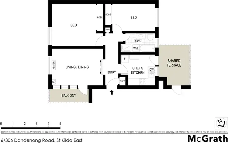 Floorplan of Homely apartment listing, 6/306 Dandenong Road, St Kilda East VIC 3183