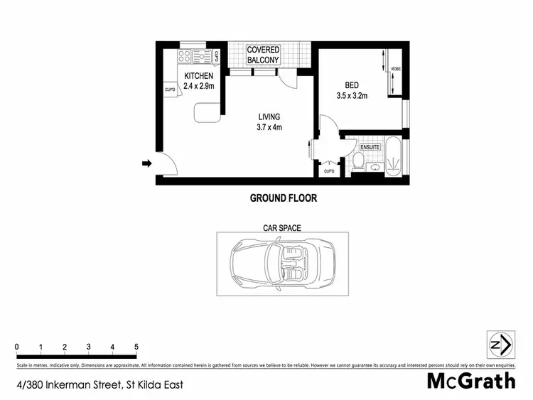 Floorplan of Homely apartment listing, 4/380 Inkerman Street, St Kilda East VIC 3183