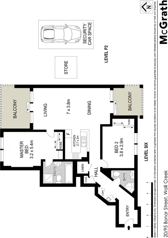 Floorplan of Homely apartment listing, 20/95 Bonar Street, Wolli Creek NSW 2205