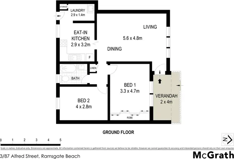 Floorplan of Homely apartment listing, 3/87 Alfred Street, Ramsgate Beach NSW 2217