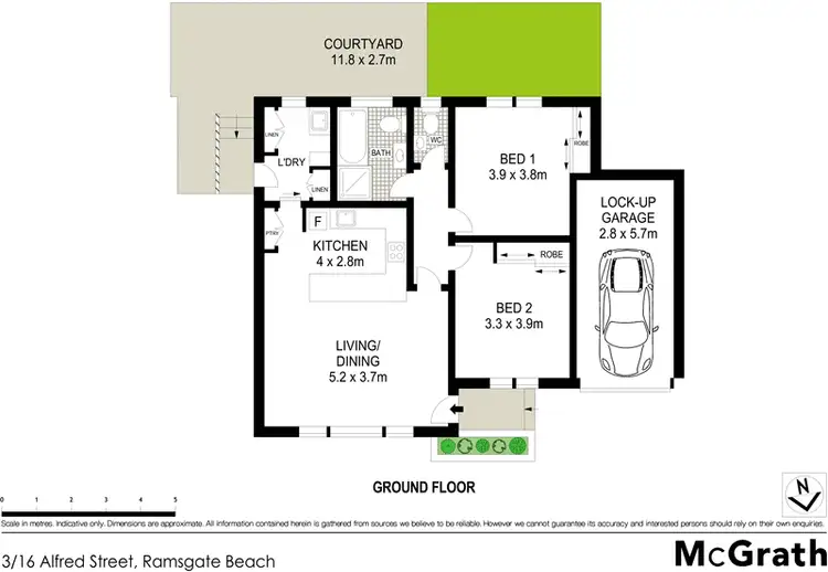 Floorplan of Homely villa listing, 3/16 Alfred Street, Ramsgate Beach NSW 2217