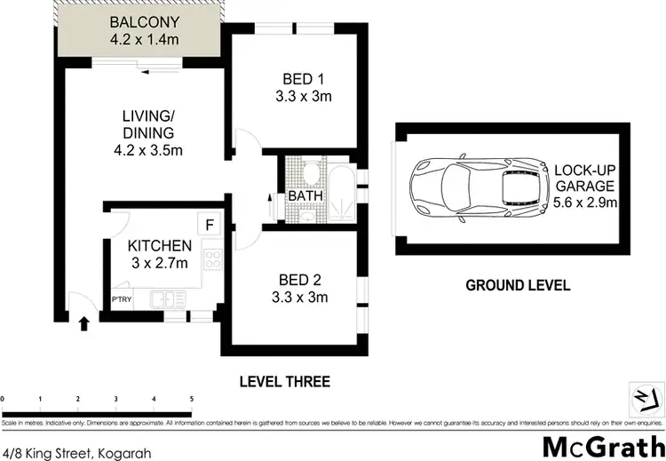 Floorplan of Homely apartment listing, 4/8 King Street, Kogarah NSW 2217