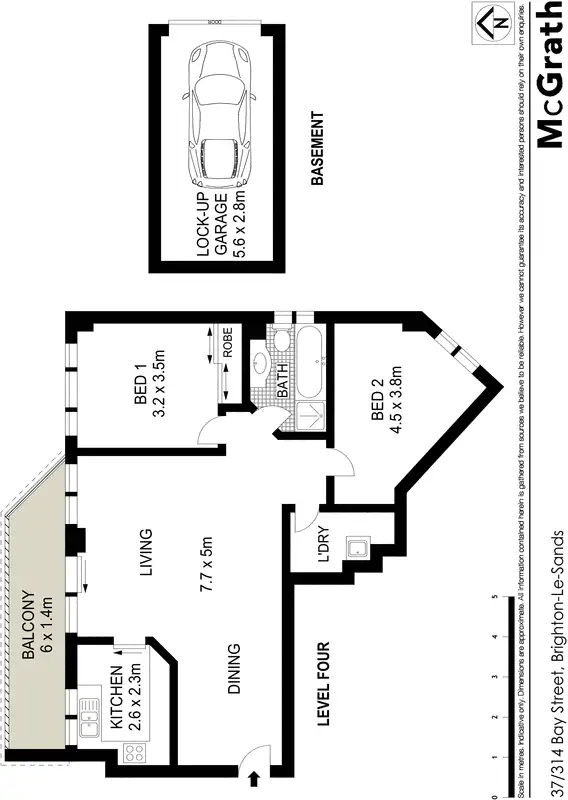 Floorplan of Homely apartment listing, 37/314 Bay Street, Brighton-le-sands NSW 2216