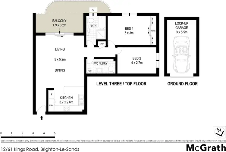 Floorplan of Homely apartment listing, 12/61 Kings Road, Brighton-le-sands NSW 2216