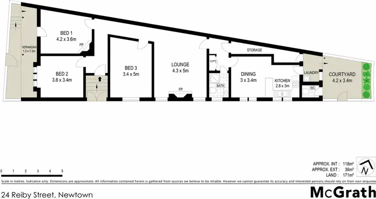 Floorplan of Homely house listing, 24 Reiby Street, Newtown NSW 2042