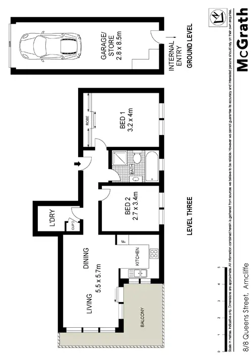 Floorplan of Homely apartment listing, 8/8 Queen Street, Arncliffe NSW 2205