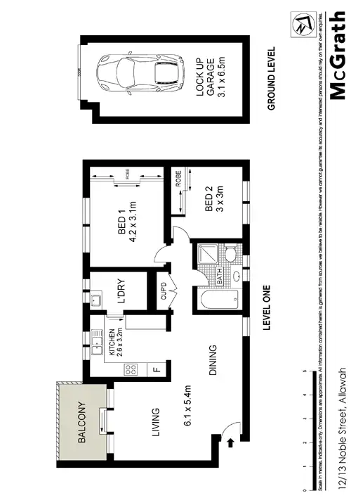 Floorplan of Homely apartment listing, 12/13 Noble Street, Allawah NSW 2218