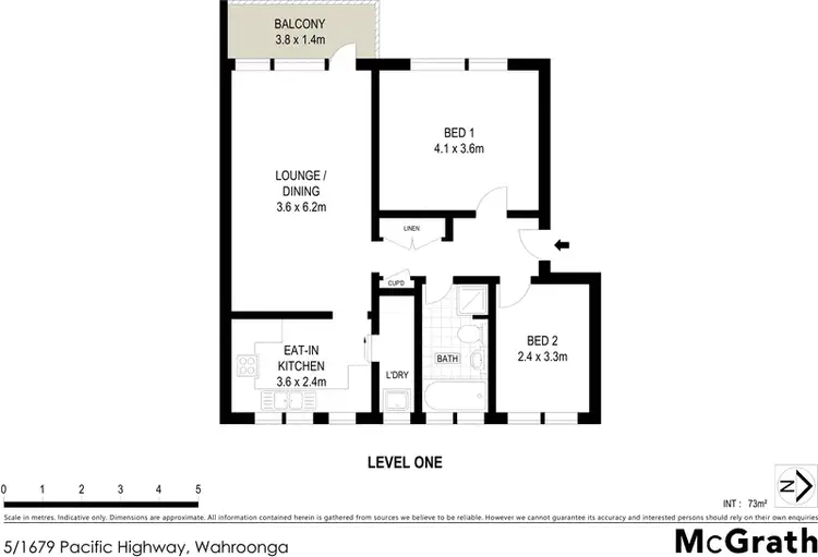 Floorplan of Homely apartment listing, 5/1679 Pacific Highway, Wahroonga NSW 2076