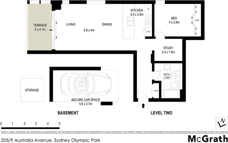 Floorplan of Homely apartment listing, 205/9 Australia Avenue, Sydney Olympic Park NSW 2127