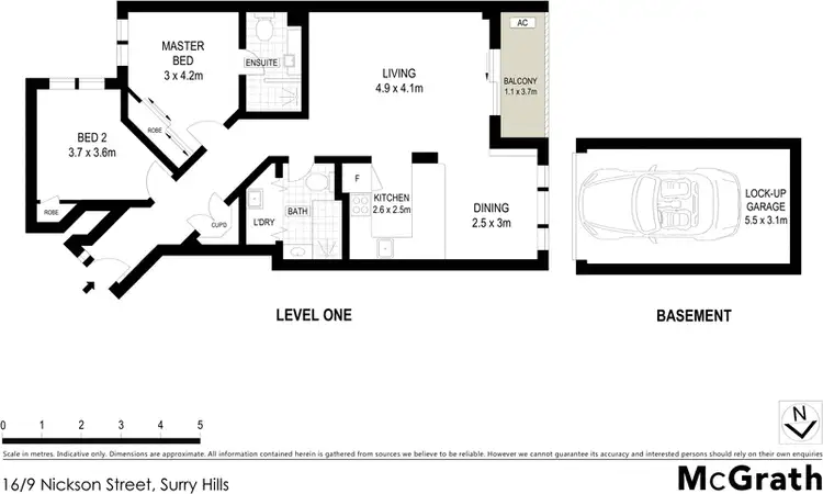 Floorplan of Homely apartment listing, 16/9 Nickson Street, Surry Hills NSW 2010