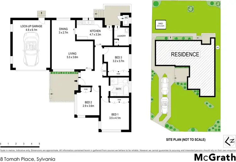 Floorplan of Homely house listing, 8 Tomah Place, Sylvania NSW 2224