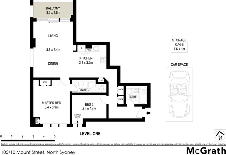 Floorplan of Homely apartment listing, 105/10 Mount Street, North Sydney NSW 2060