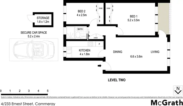 Floorplan of Homely apartment listing, 4/233 Ernest Street, Cammeray NSW 2062
