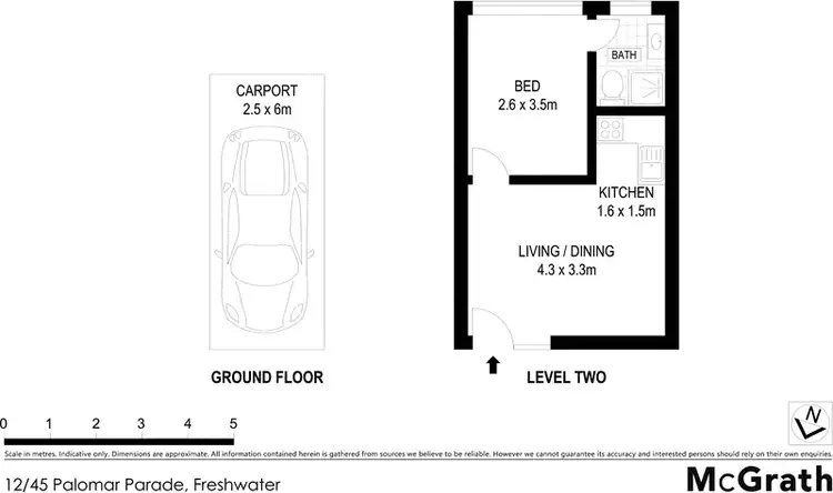 Floorplan of Homely apartment listing, 12/45 Palomar Parade, Freshwater NSW 2096