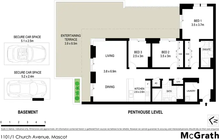 Floorplan of Homely apartment listing, 1101/1 Church Avenue, Mascot NSW 2020
