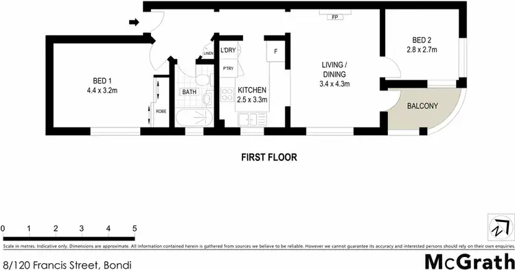 Floorplan of Homely apartment listing, 8/120 Francis Street, Bondi Beach NSW 2026