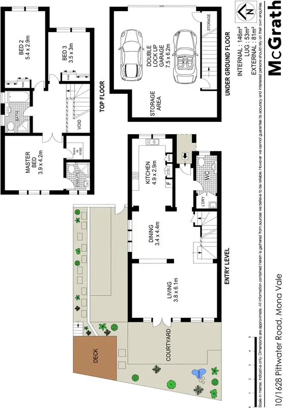 Floorplan of Homely townhouse listing, 10/1628 Pittwater Road, Mona Vale NSW 2103