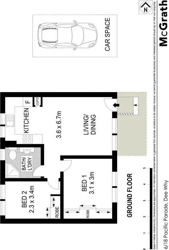 Floorplan of Homely apartment listing, 6/18 Pacific Parade, Dee Why NSW 2099