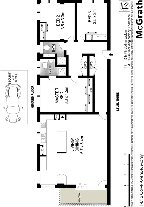 Floorplan of Homely apartment listing, 14/12 Cove Avenue, Manly NSW 2095