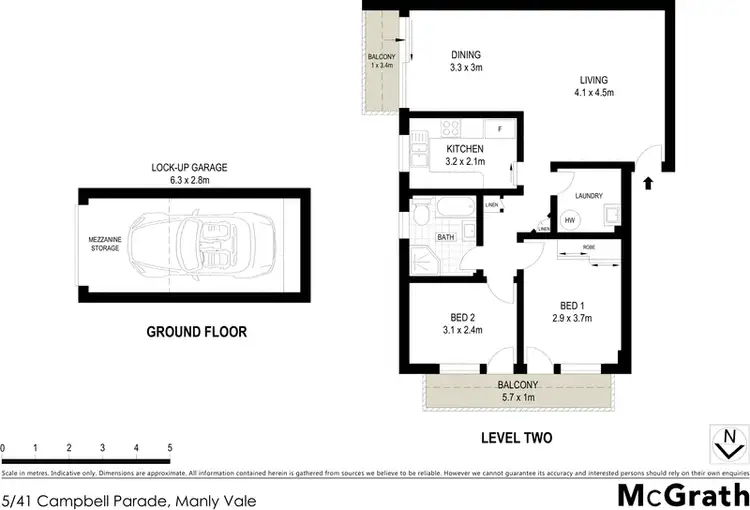 Floorplan of Homely apartment listing, 5/41 Campbell Parade, Manly Vale NSW 2093