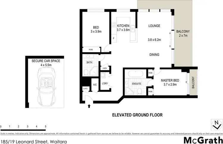Floorplan of Homely apartment listing, 185/19 Leonard Street, Waitara NSW 2077
