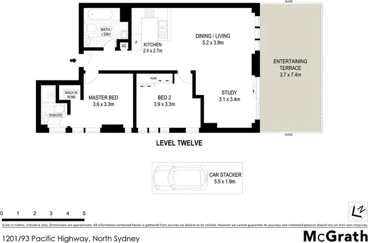 Floorplan of Homely apartment listing, 1201/93 Pacific Highway, North Sydney NSW 2060