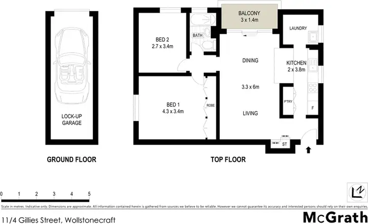 Floorplan of Homely apartment listing, 11/4 Gillies Street, Wollstonecraft NSW 2065